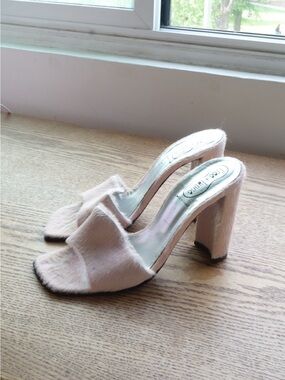 Vintage Freelance Pony Hair Chunky Heel 1990